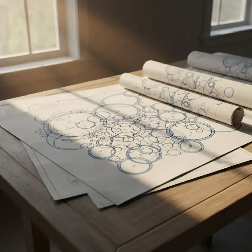 Master Pond Blueprint layout documents